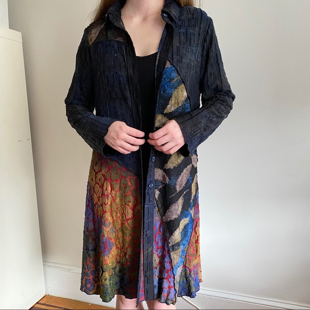 Shana Boho Long Sleeve Dress/ Throw-Over